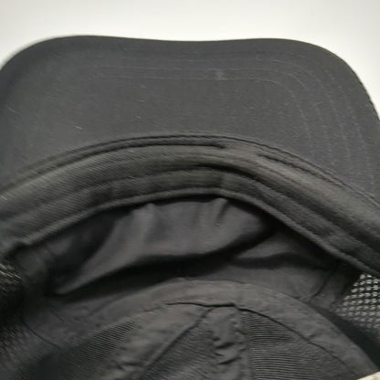 Puma 5 Panel Hat Black One Size Mesh Strapback Embroidered Cat Logo Sport Cap