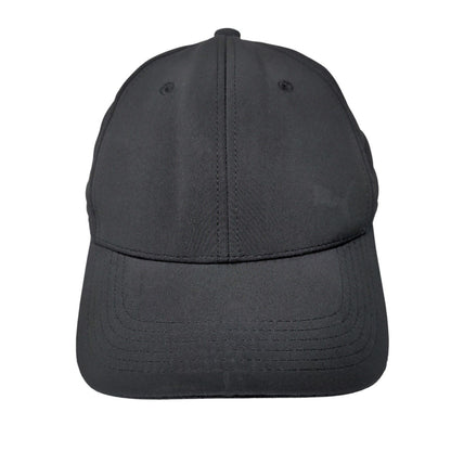 PUMA Stretch Fitted Hat Black S/M Lightweight Vented Holes 6 Panel Blank