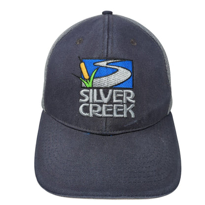 Silver Creek Strapback Mesh Back Hat Blue One Size Embroidered 6 Panel