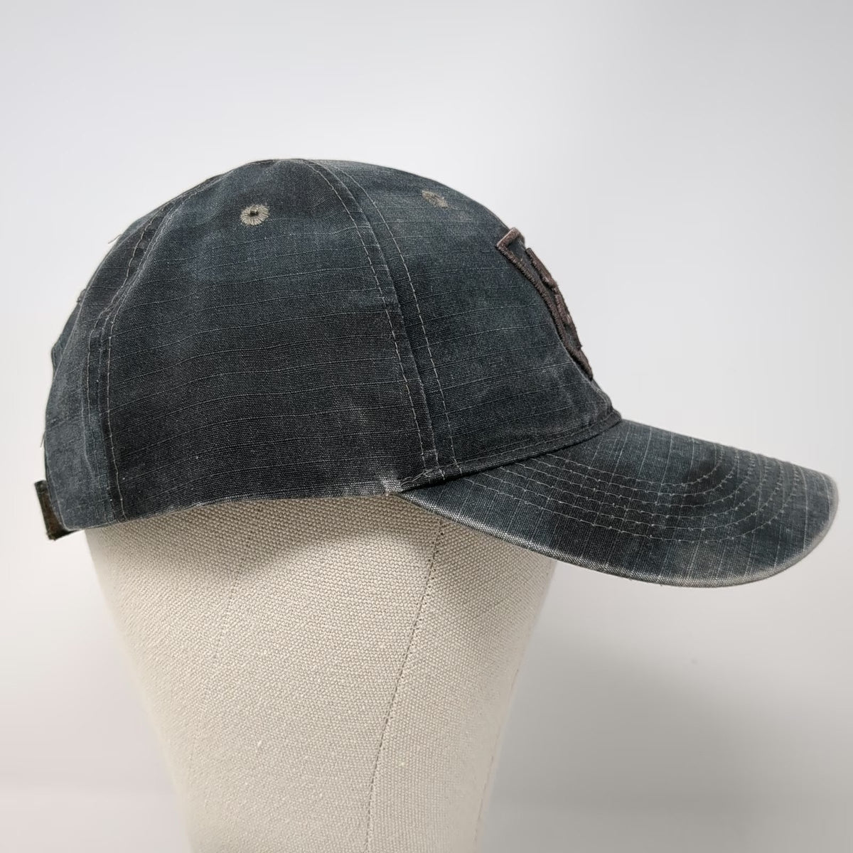 Browning Baseball Cap Gray One Size Strapback Shield Buckmark Embroidered Hat