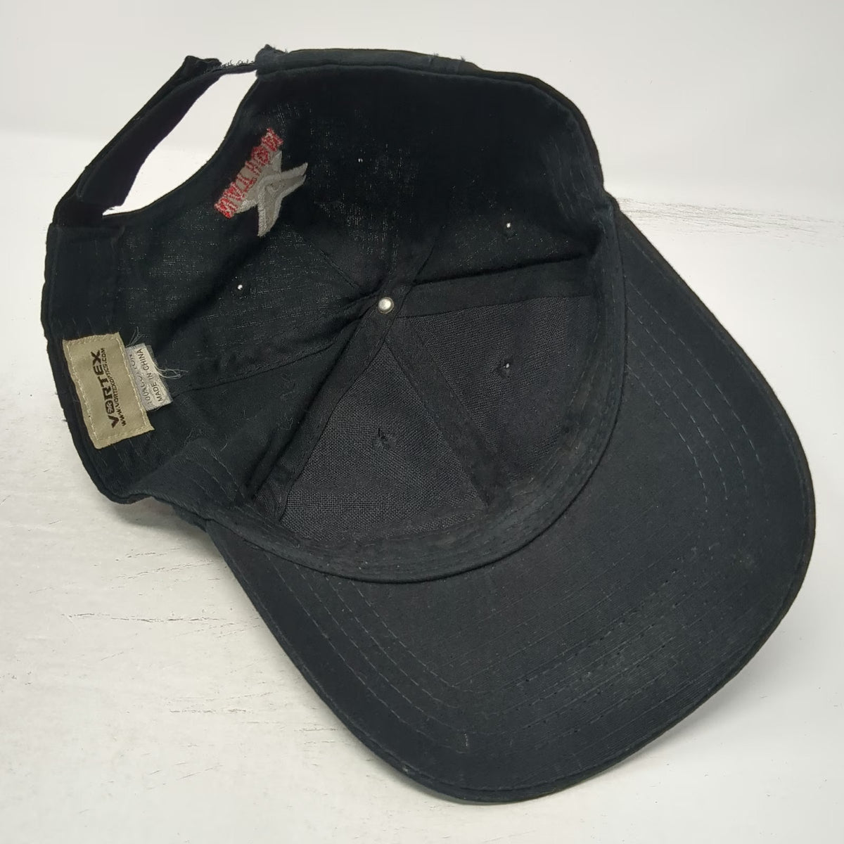 Vortex Nation Baseball Cap Black One Size Embroidered Logo Strapback Hat