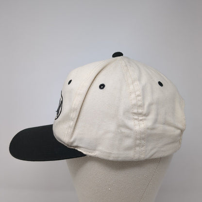 KMXM FM 101 Slideback Hat Tan One Size Adjustable Colorblock 6 Panel