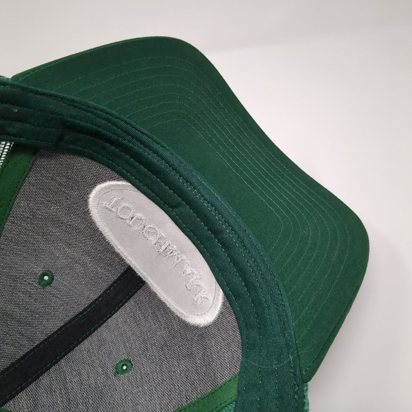 Touchmark Snapback Mesh Back Trucker Hat Green OSFA Adjustable Solid