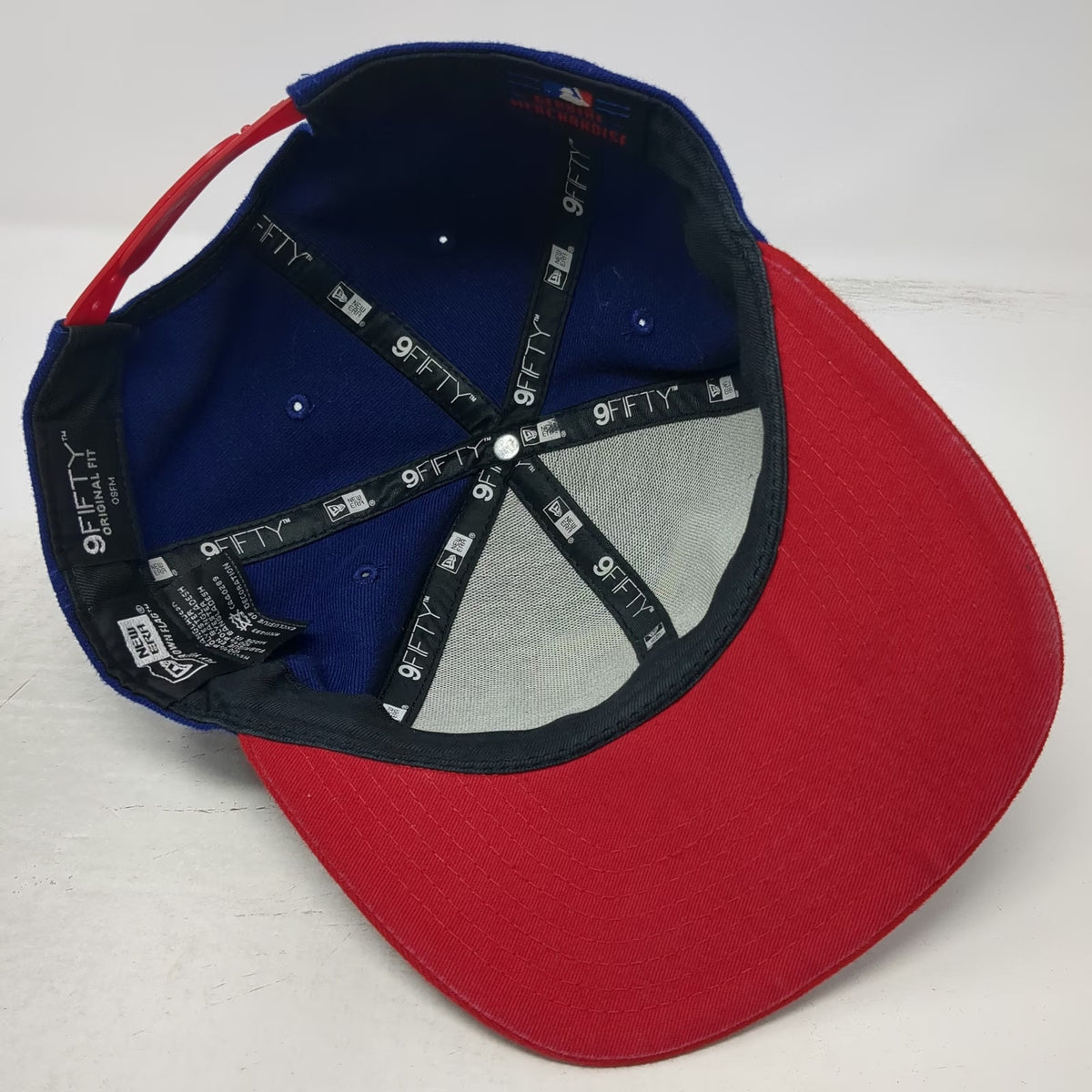 New Era Texas Rangers MLB Snapback Hat Blue Red One Size Flat Bill 9FIFTY OSFM