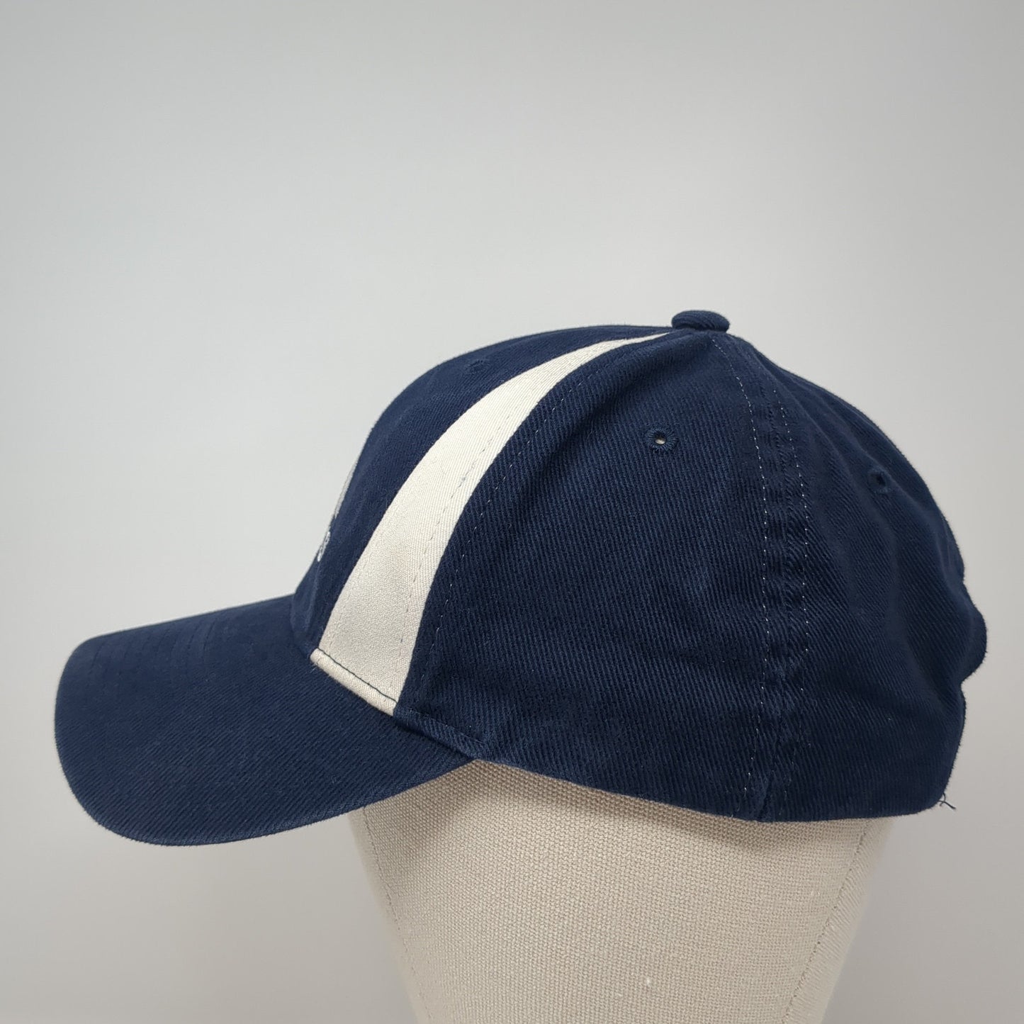 Adidas 3 Stripes Strapback Hat Blue One Size Embroidered Logo 6 Panel