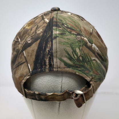 Ducks Unlimited Baseball Cap Brown Camo Pink Logo One Size Slideback Hunting Hat