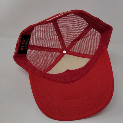 Tattooed & Successful Snapback Rope Trucker Hat Red OSFM Mesh Back Otto