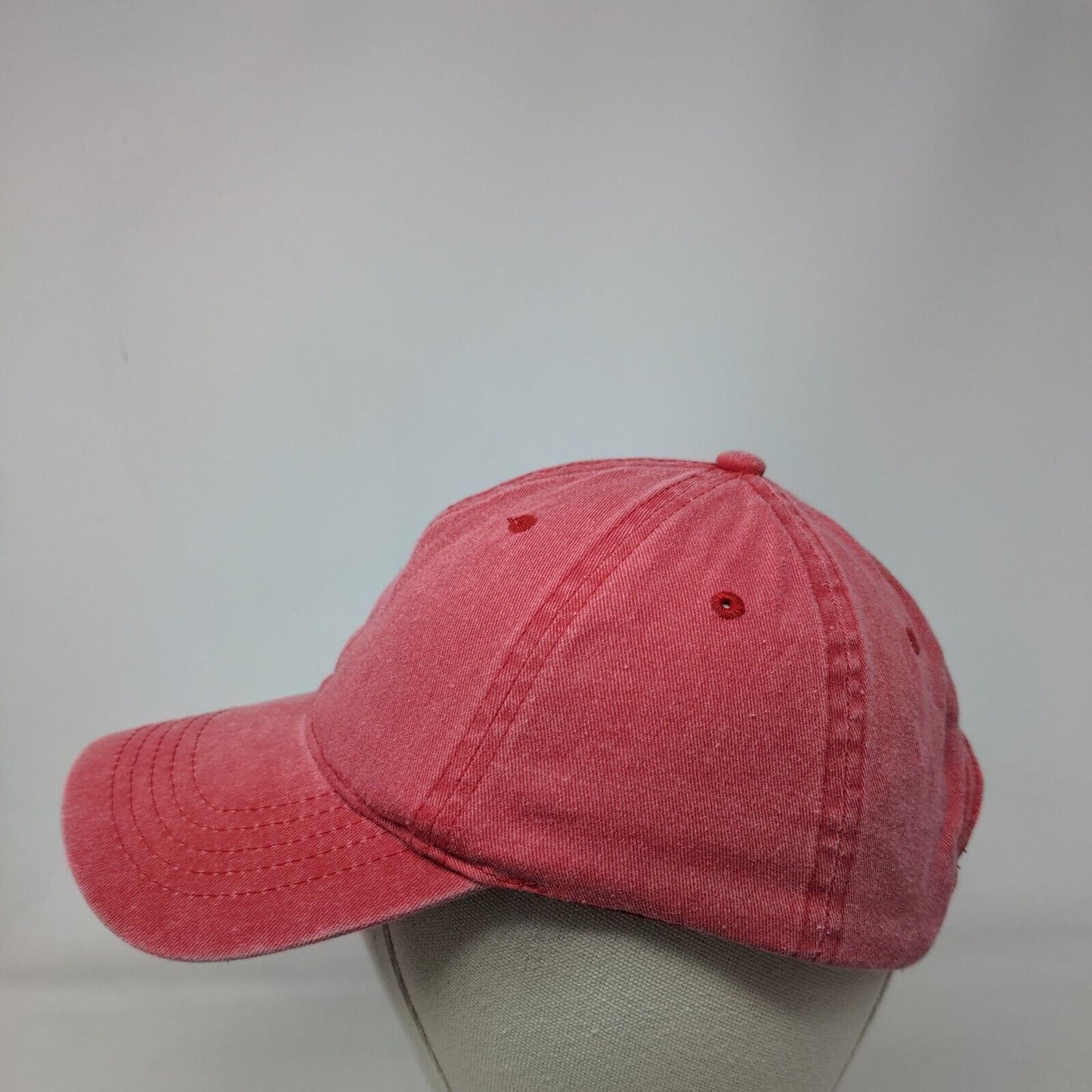Unbranded Strapback Hat Red Rover OSFM Solid Blank Adjustable 6 Panel