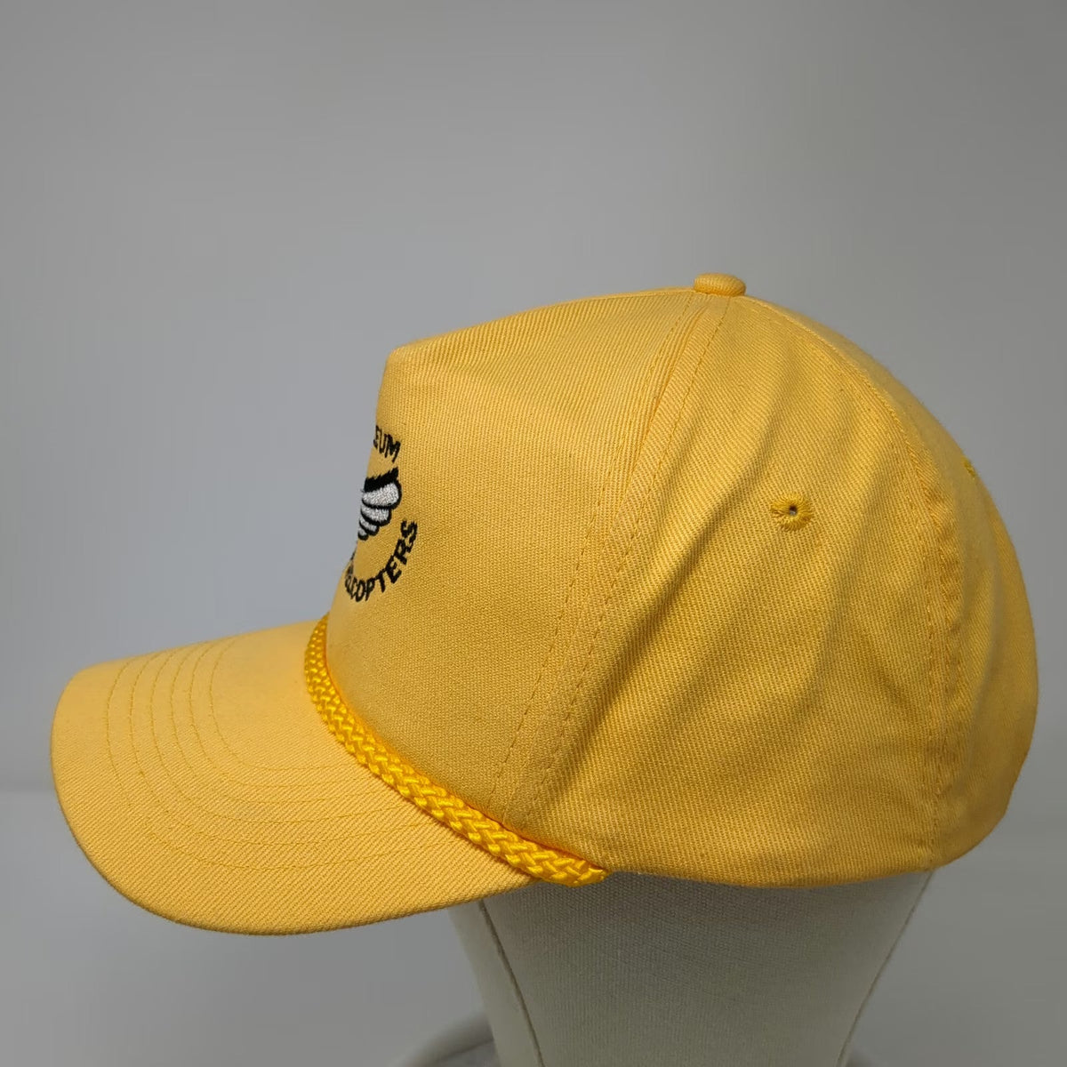KC 5 Panel Yellow One Size Petroleum Helicopters Aviation Rope Brim Snapback Hat