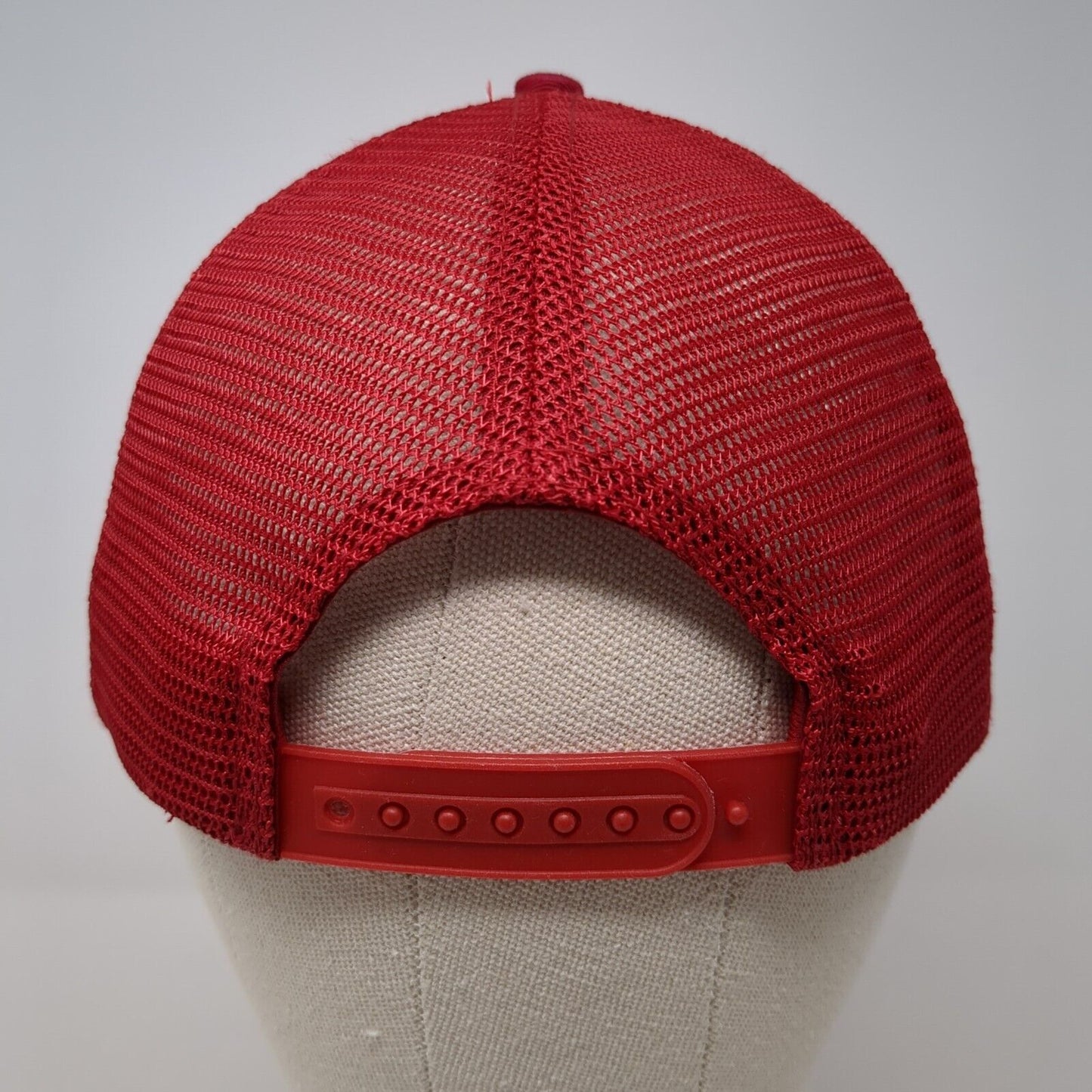 Brave Soccer Snapback Mesh Back Trucker Hat Red One Size Port Authority