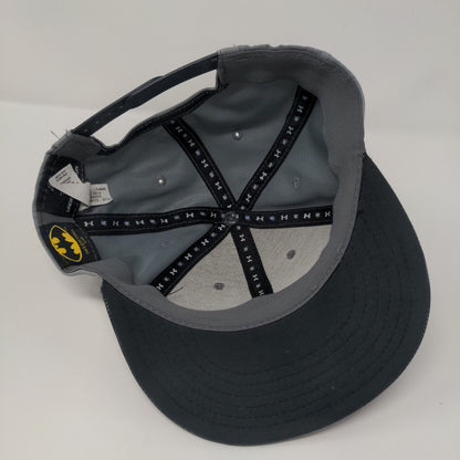 Batman Youth Snapback Hat Gray OSFA Adjustable Vented Holes 6 Panel Under Armour