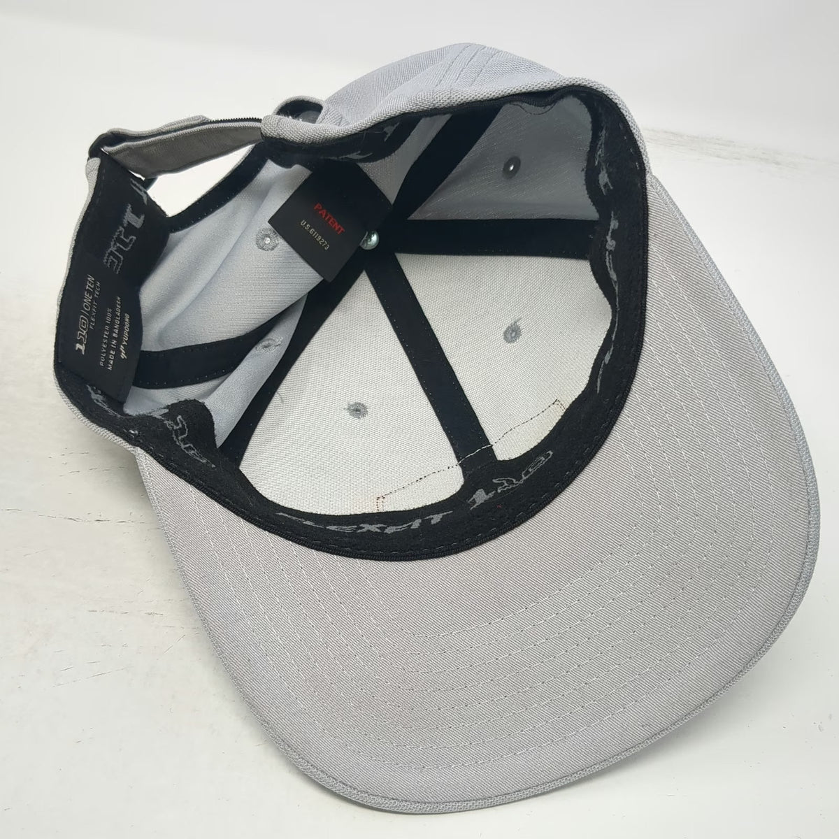Flexfit 110 Baseball Cap Gray One Size Warrior Fuel Hunt Hat Strapback Patch