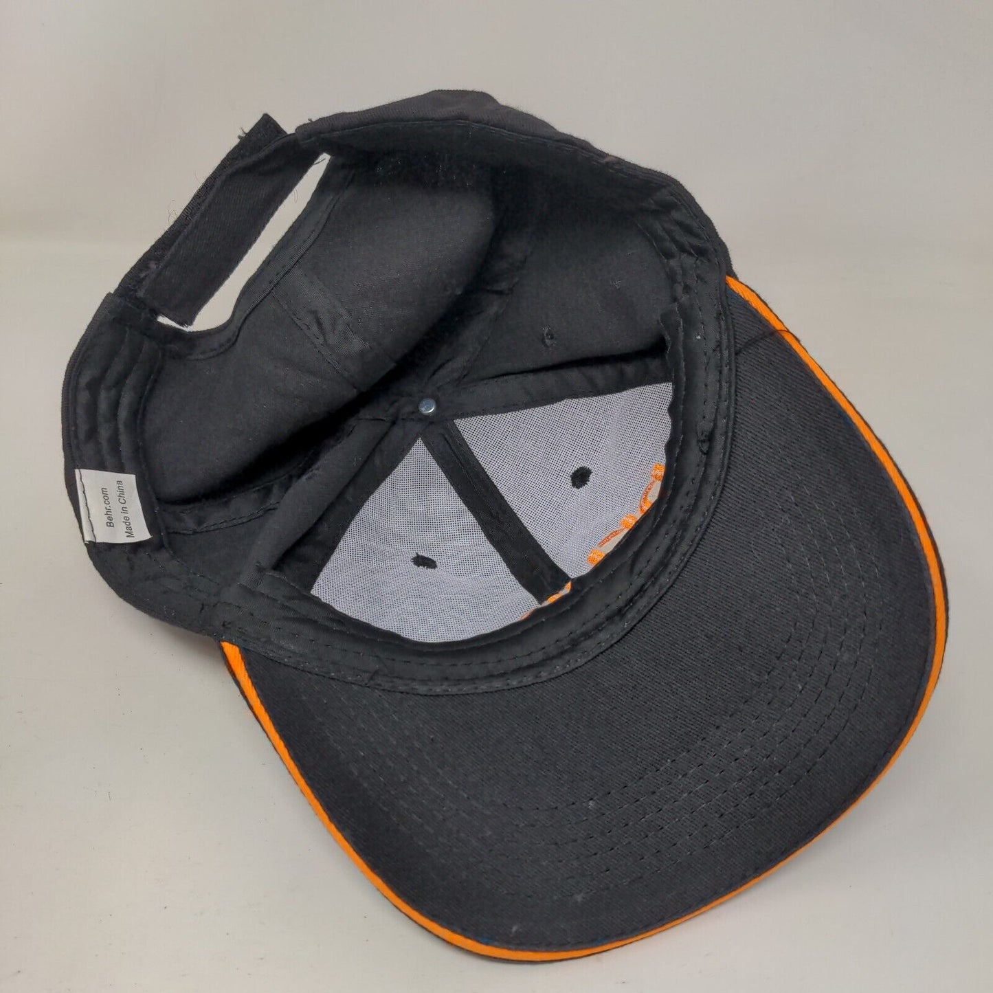 Behr Strapback Hat Black One Size Adjustable Embroidered 6 Panel