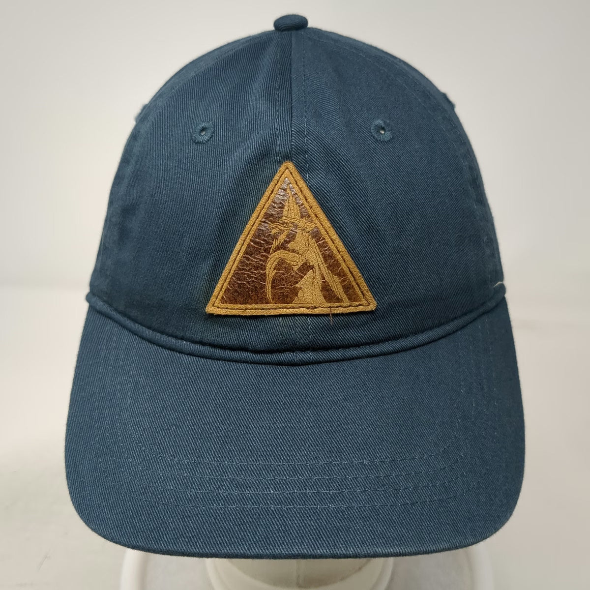 Alternative Apparel Baseball Cap Blue One Size Leather Patch Slideback Bird Hat