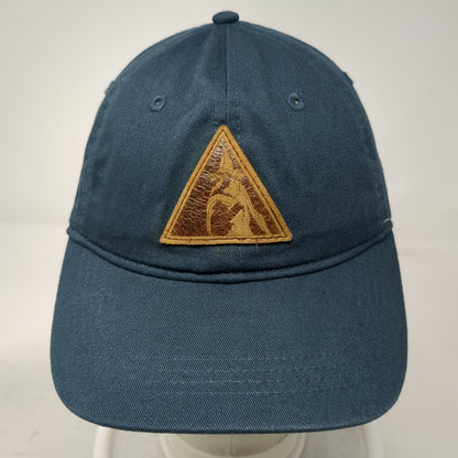 Alternative Apparel Baseball Cap Blue One Size Leather Patch Slideback Bird Hat
