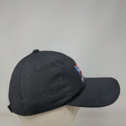 Puertorriqueño Strapback Hat Black One Size Embroidered Vent Holes