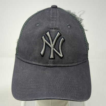 New Era Trucker Hat Gray One Size NY Yankees MLB Snapback Mesh 9TWENTY Logo