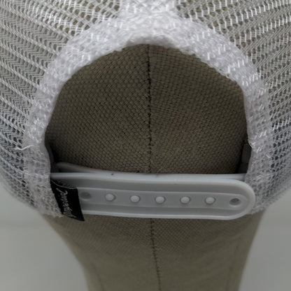 Imperial Men's Snapback Mesh Back Hat White OSFA Embroidered SB Christian Logo