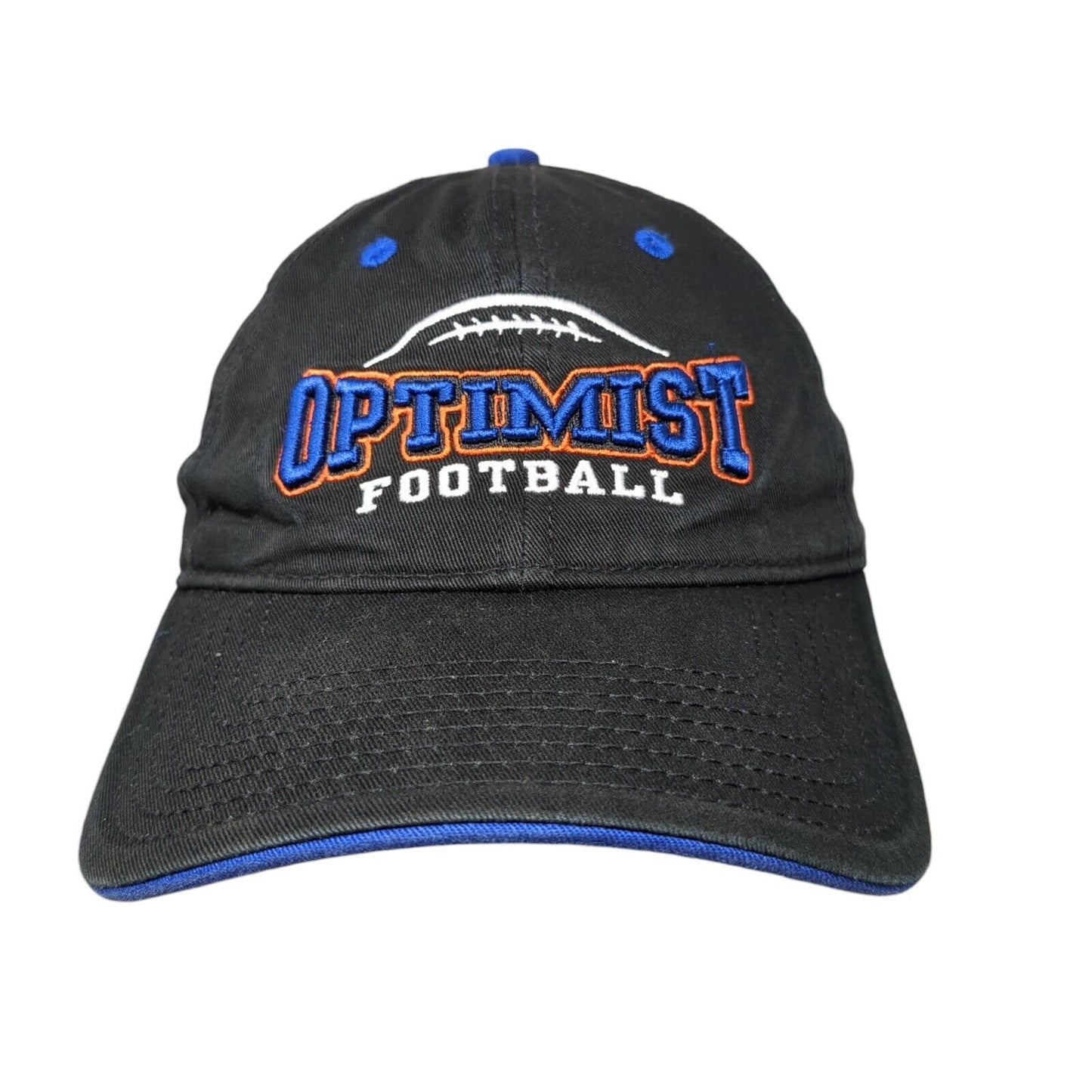 Optimist Football Slideback Hat Black OSFM Embroidered The Game