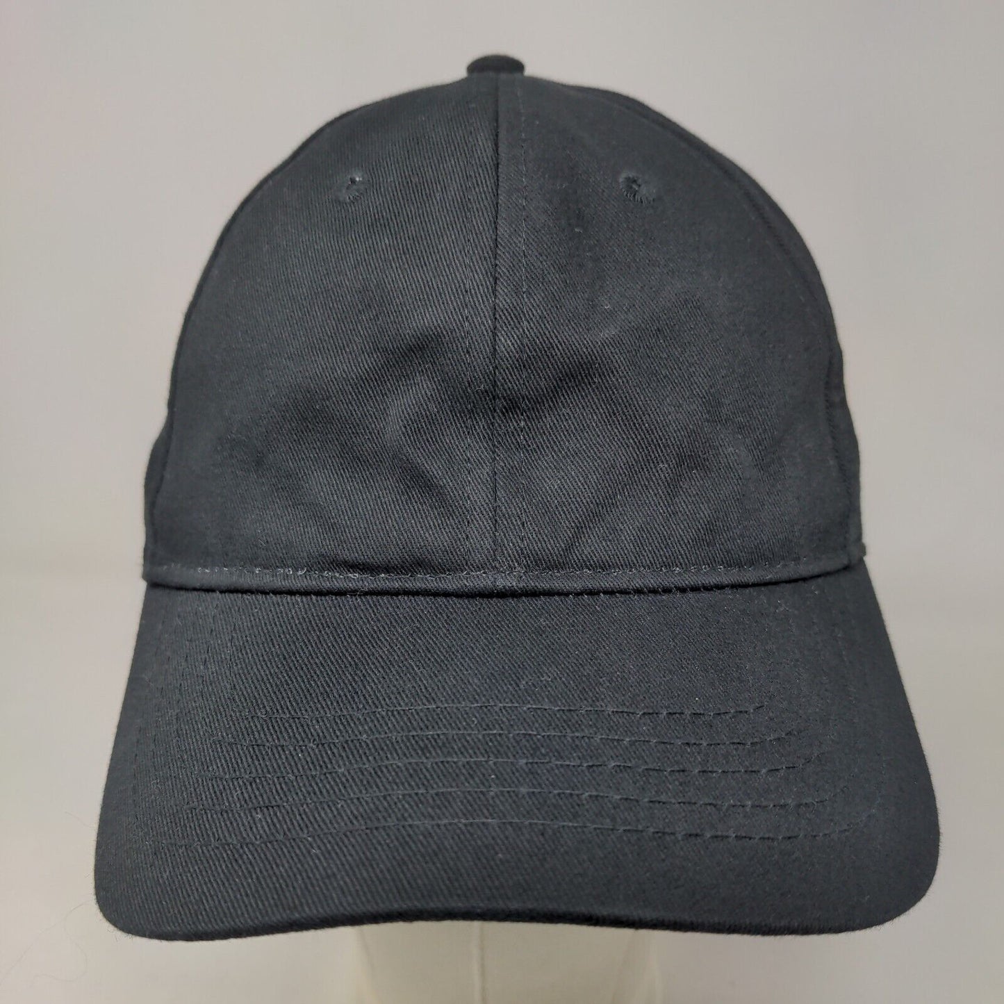 Unbranded Men's Strapback Hat Black Soot Size OSFM Blank Adjustable