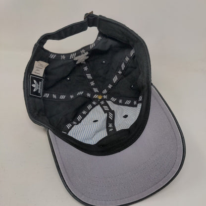 Adidas Trefoil Logo Slideback Hat Black OSFM Embroidered 6 Panel