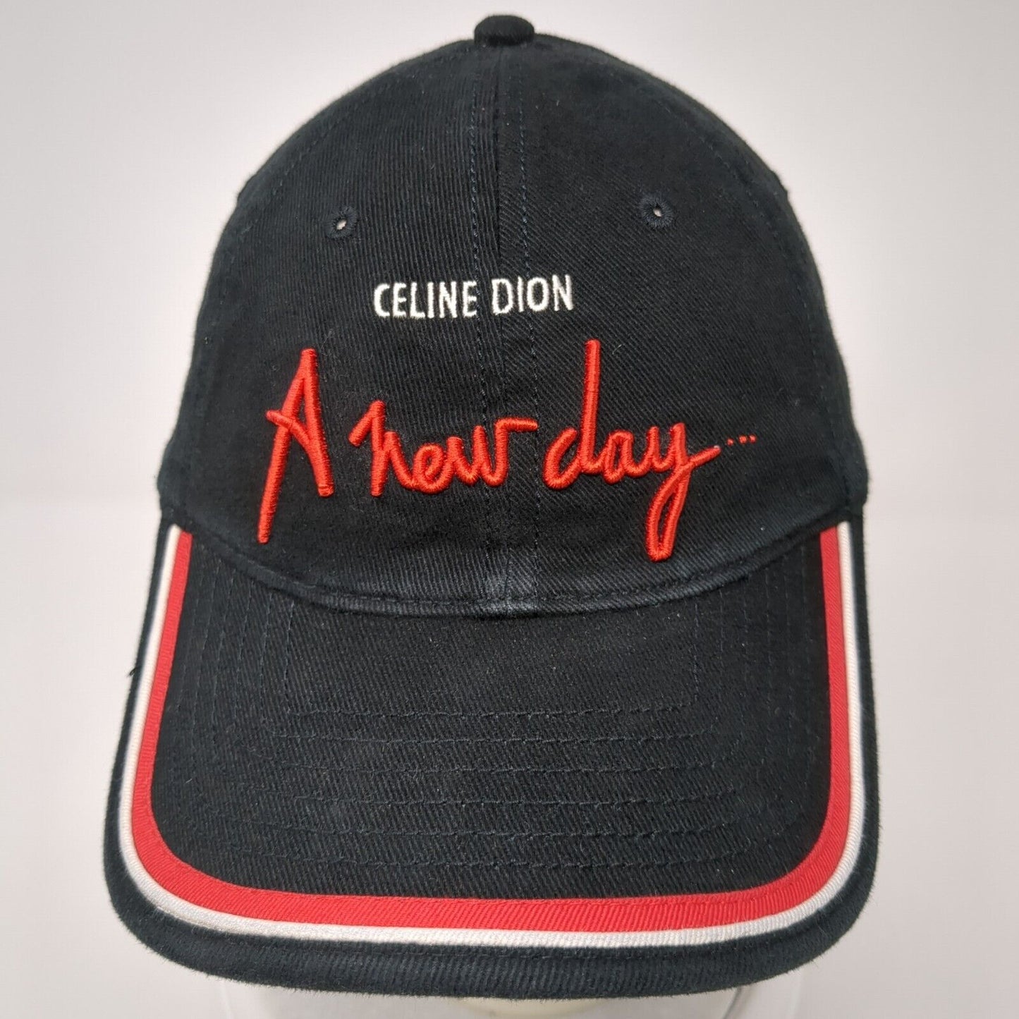 Celine Dion A New Day Strapback Hat Black One Size Adjustable Embroidered Cotton