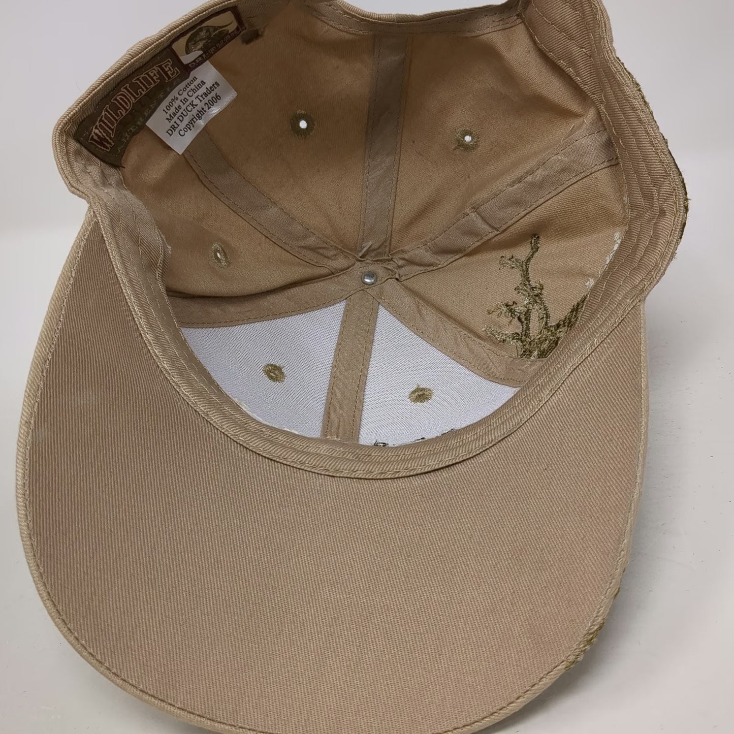 DRI DUCK Baseball Cap Beige One Size W Stock Excavating Elk Wildlife Hat