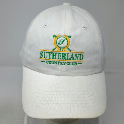 Sportsman Baseball Cap White One Size Sutherland Country Club Golf Hat Slideback