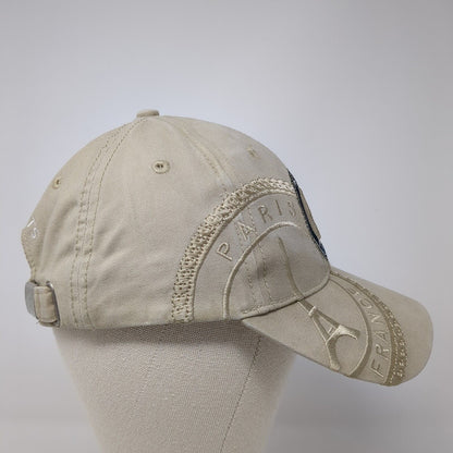 Paris France Slideback Hat Tan One Size Adjustable City Of Lights
