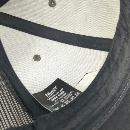 Milwaukee Trucker Hat Black One Size Mesh Back Snapback Gridiron Workwear