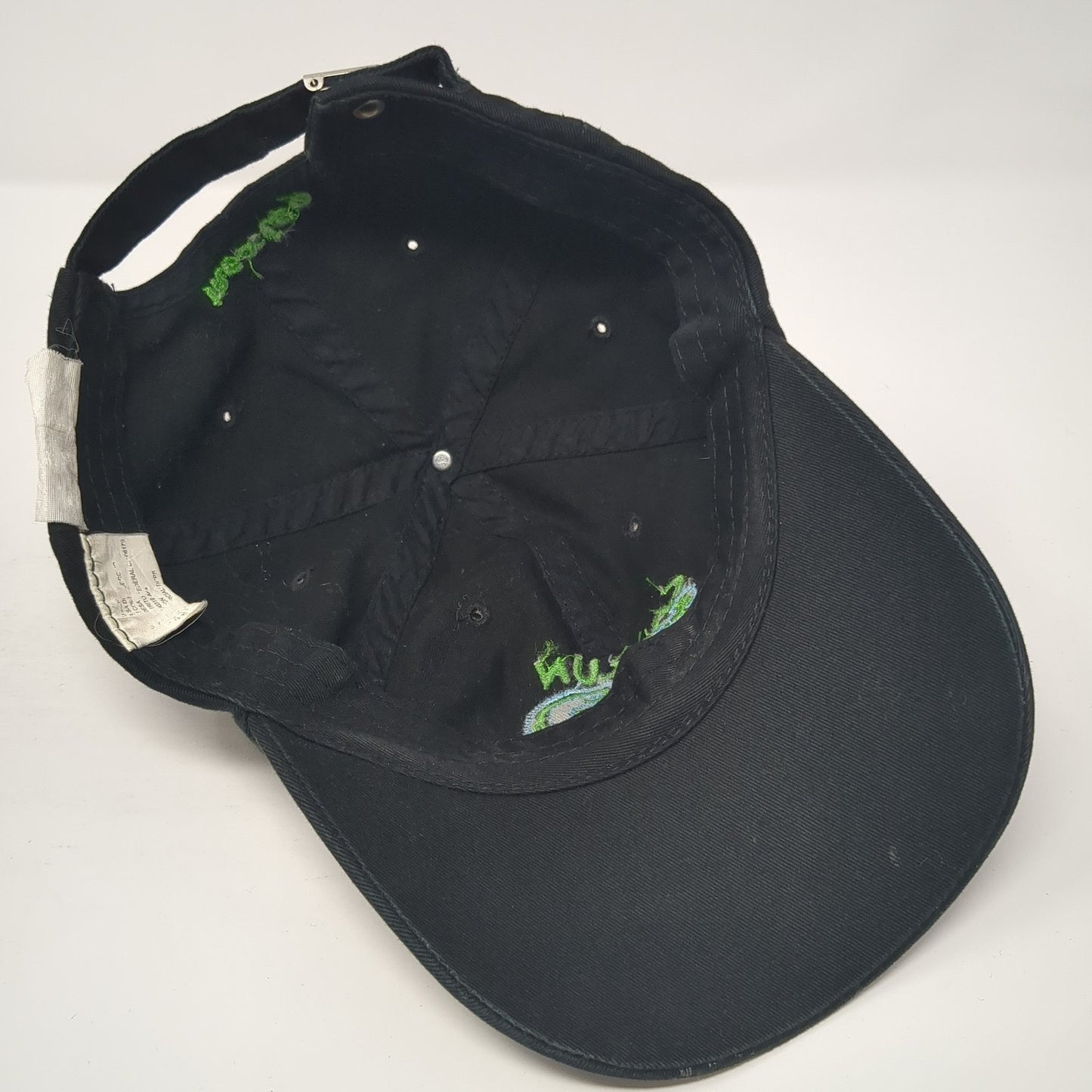 Cancun Mexico Lizard Slideback Hat Black One Size Adjustable Embroidered