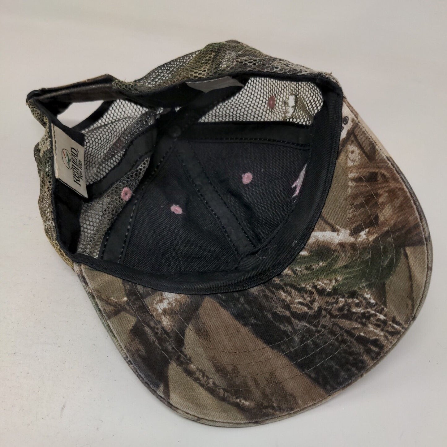 Redhead Strapback Trucker Hat Camouflage OSFM Adjustable Vented Holes Mesh Back