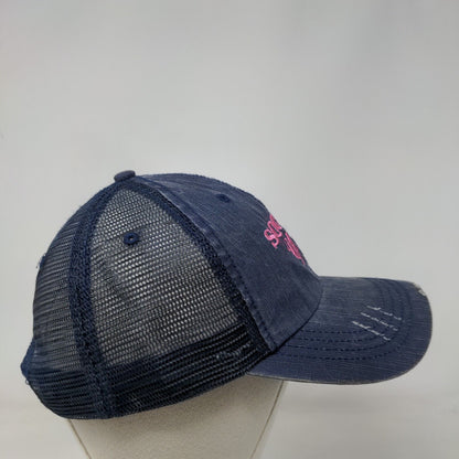 Soccer Y'all Strapback Mesh Back Trucker Hat Blue OSFA Embroidered HG