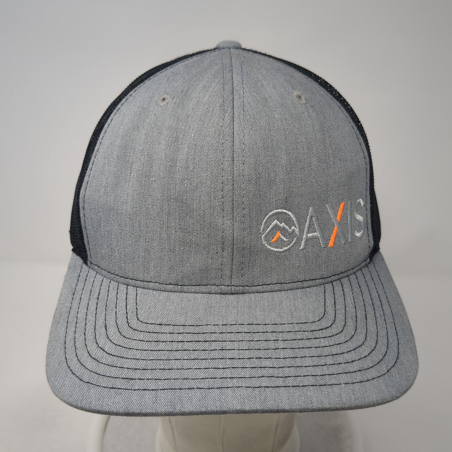 AXIS Snapback Mesh Back Trucker Hat Gray One Size Adjustable Richardson