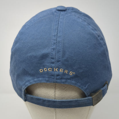 Dockers Slideback Hat Blue One Size Adjustable Embroidered 6 Panel