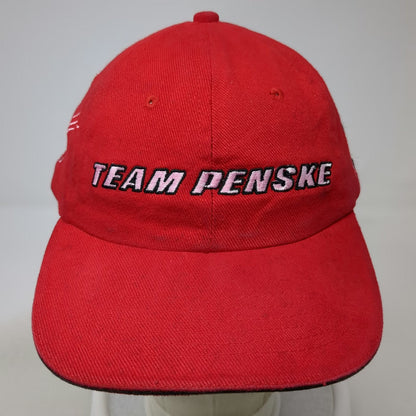 Team Penske Red Baseball Cap Hat One Size Strapback Embroidered Racing Signature