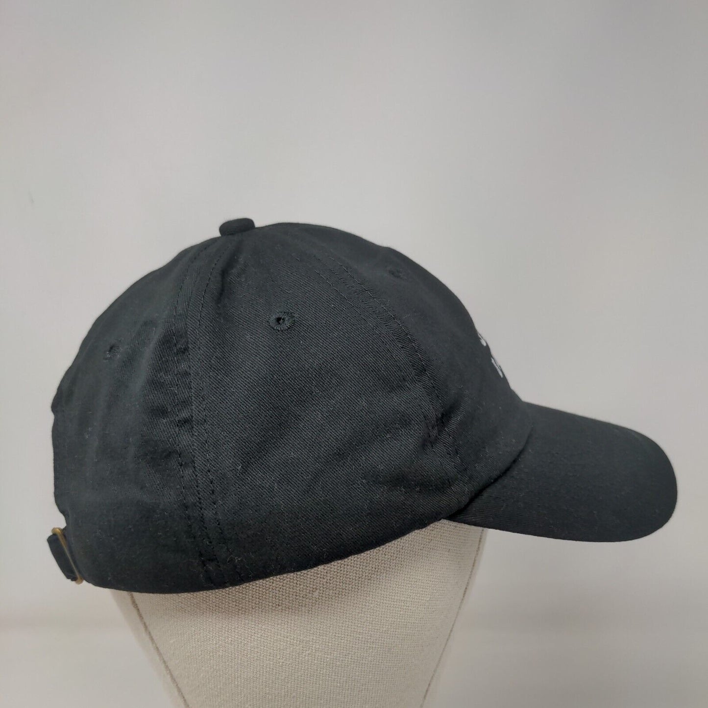 Just Drunk Slideback Hat Black One Size Adjustable Embroidered Cotton Big X