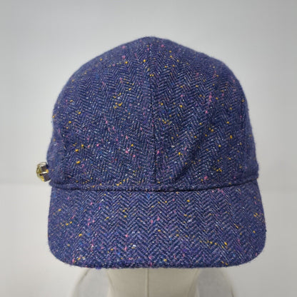 August Strapback Hat Blue One Size Adjustable Speckled Lined Blank
