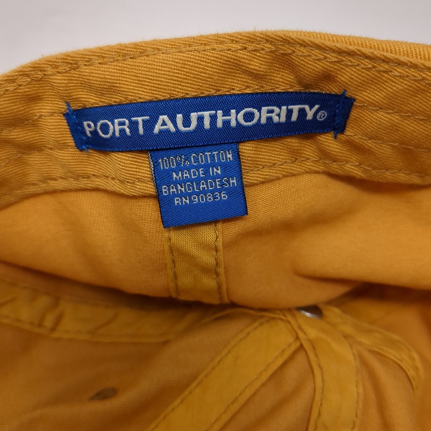 Texas Slideback Baseball Cap Yellow OS Adjustable Embroidered Port Authority