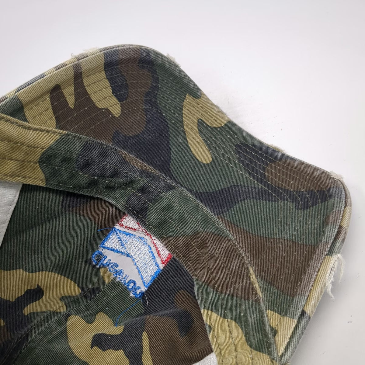 District Threads Baseball Cap Green Camo OSFM Distressed Chevron Salt Lake Hat