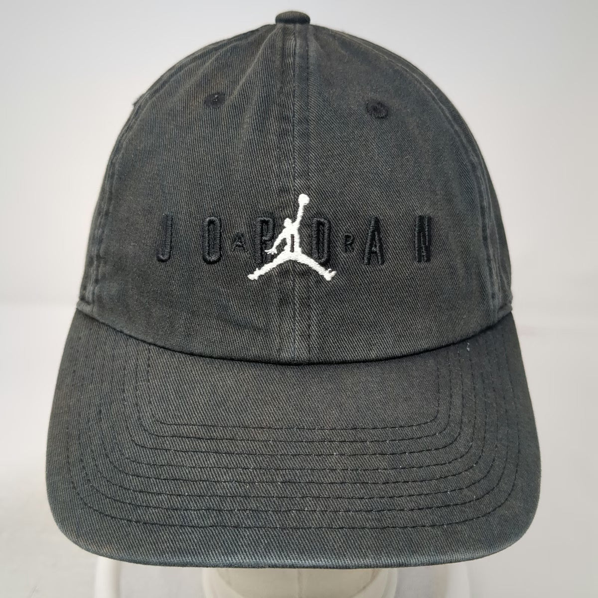Jordan Brand Baseball Cap Black One Size Jumpman Logo Slideback Cotton Twill Hat