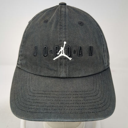 Jordan Brand Baseball Cap Black One Size Jumpman Logo Slideback Cotton Twill Hat