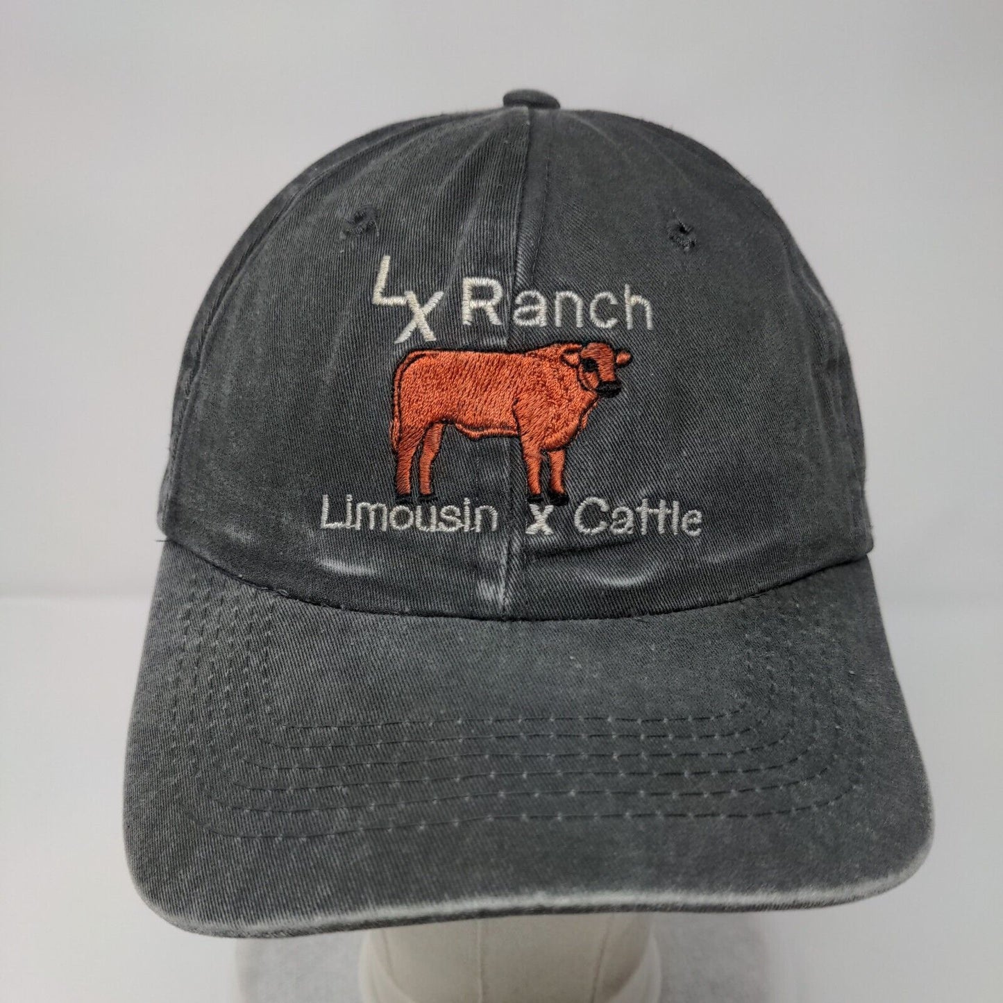 Lx Ranch Limousin x Cattle Slideback Hat Gray OS Adjustable Port Authority