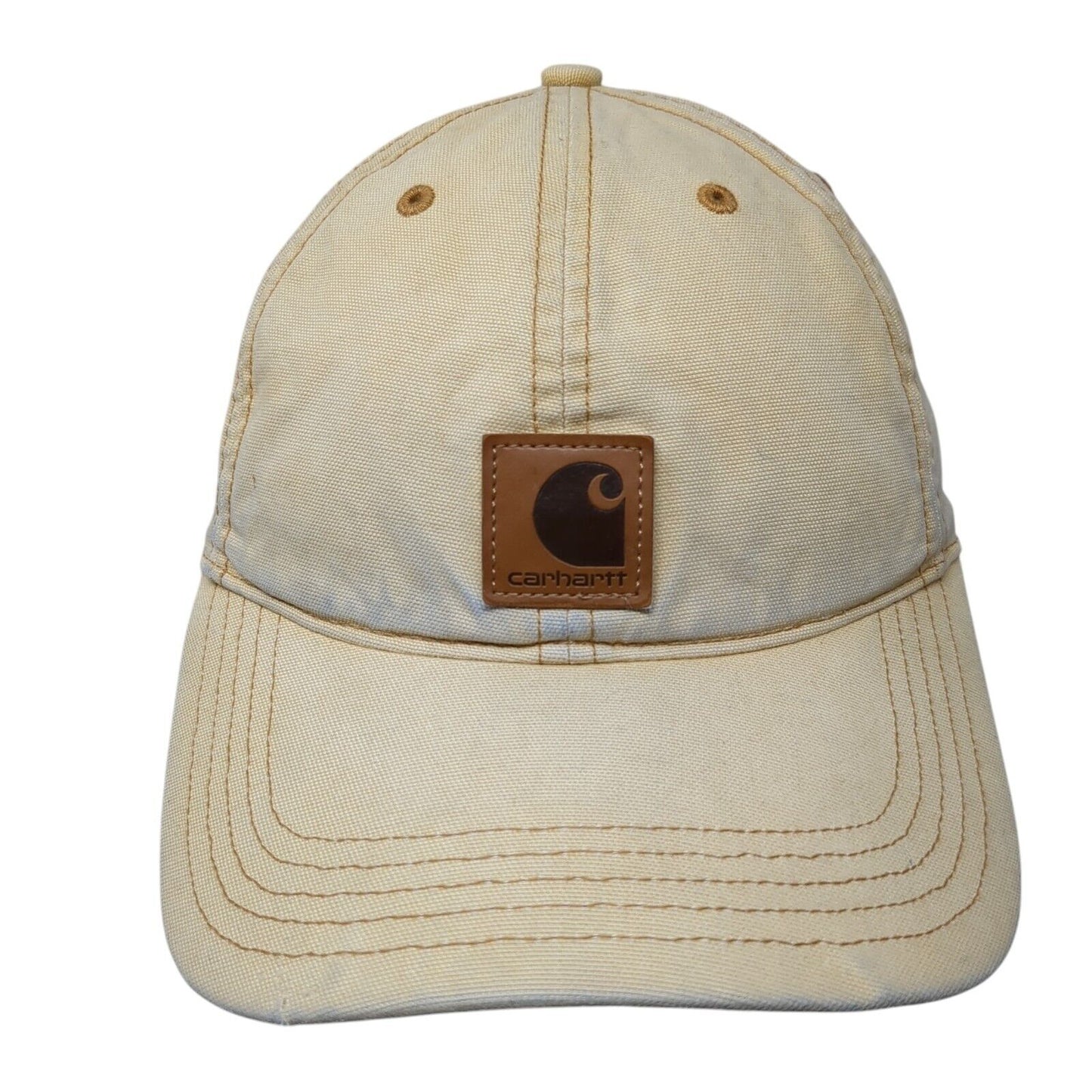 Carhartt Odessa Strapback Hat Tan OSFA Adjustable Leather Patch