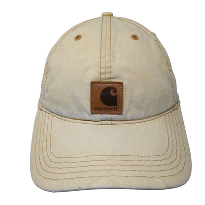 Carhartt Odessa Strapback Hat Tan OSFA Adjustable Leather Patch