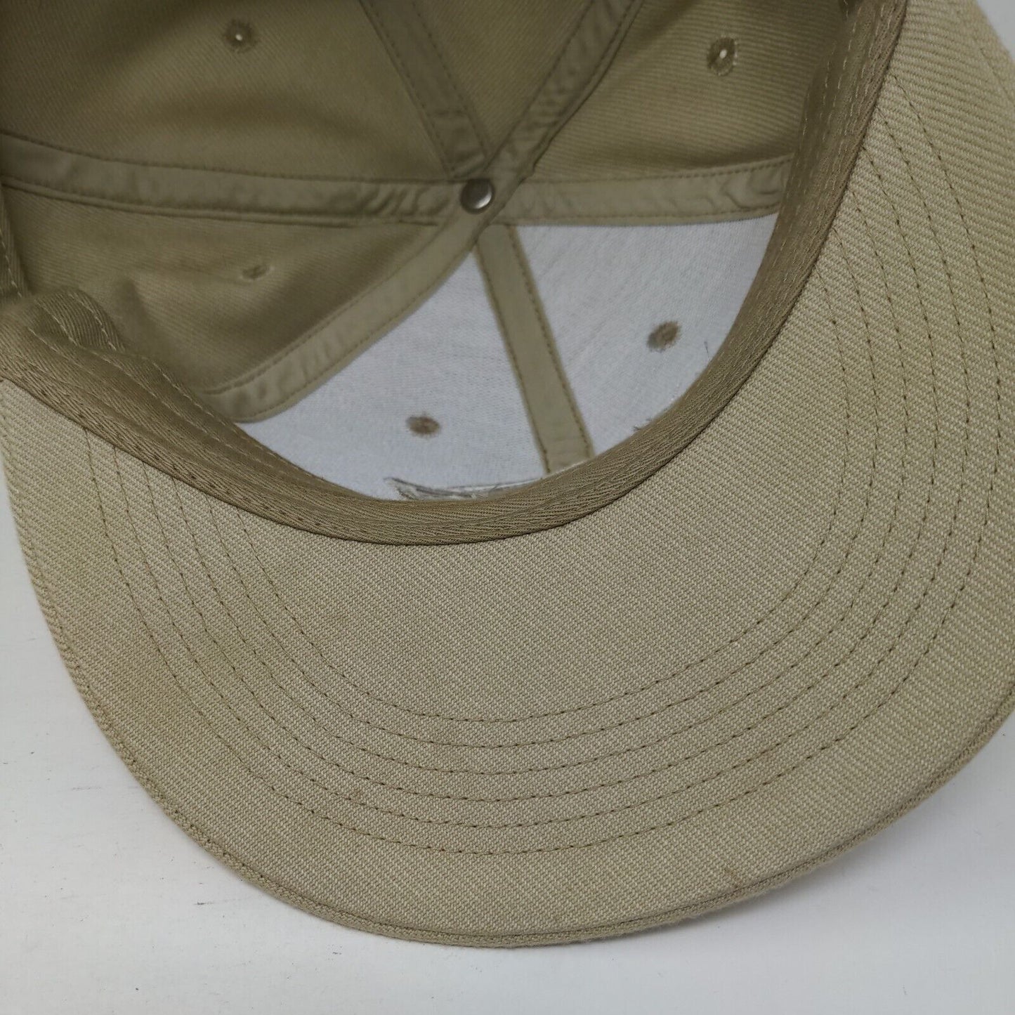 Dickies Fitted Hat Tan Large Embroidered Solid 6 Panel Vent Holes