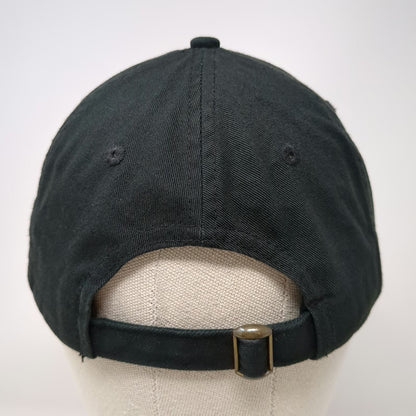 Black Baseball Cap One Size MAX Hair Don't Care Embroidered Logo Slideback Hat