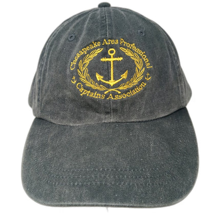 Adams Baseball Cap Green One Size Chesapeake Area Captains Hat Anchor Leather