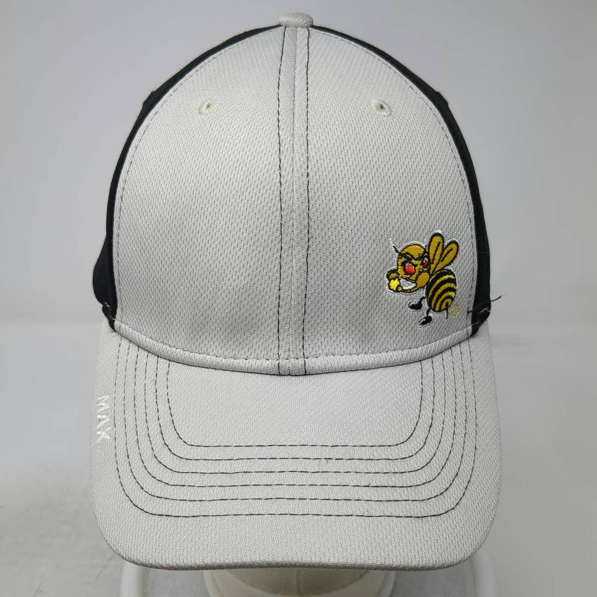 Triple Crown Max Hat Gray Black Baseball Cap XL Stinger Bridge Iron Hornet