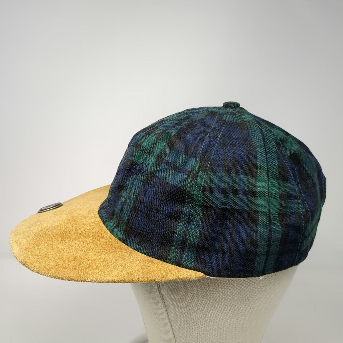 Classic Sportswear Baseball Cap Blue OSFM Suede Brim Plaid Southern Hills Hat
